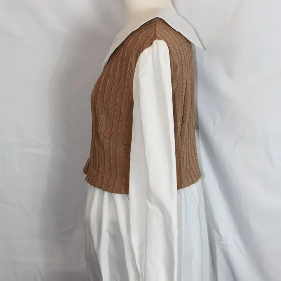 Papaya Brand Peter Pan Collar Blouse Women's Large - Picture 7 of 8